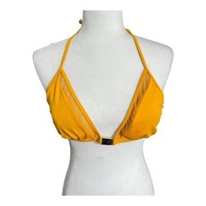 NEW BLUMOSS MAI MESH PANEL TRIANGLE BIKINI TOP- SUNSET Large